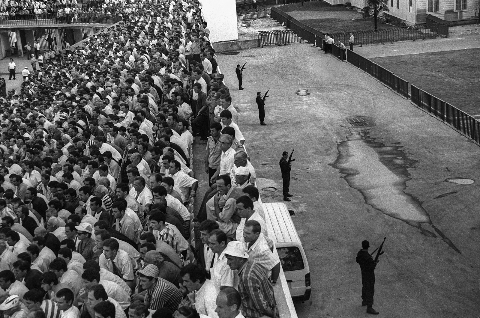 Football during the war in Georgia: Celtic (Scotland) - Dinamo (Batumi) 4:0. Batumi, Georgia. September 28, 1995. Photo by Oleg Klimov