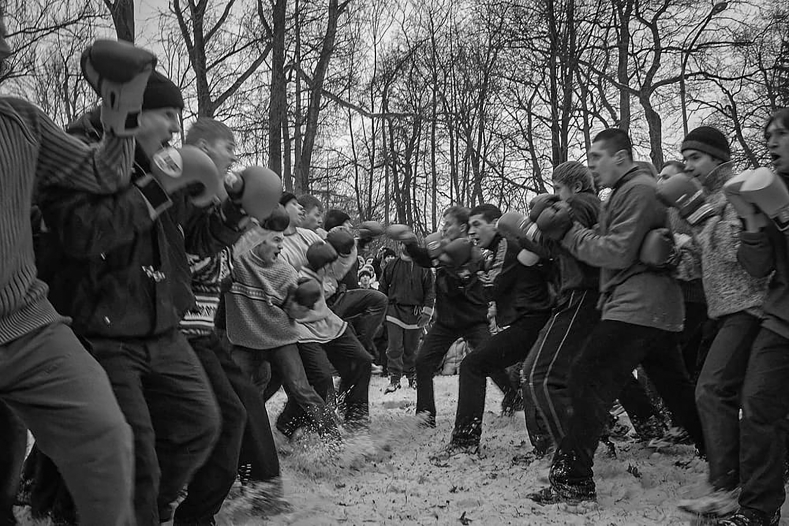 Russian first fighting, Moscow. Photo by Oleg Klimov