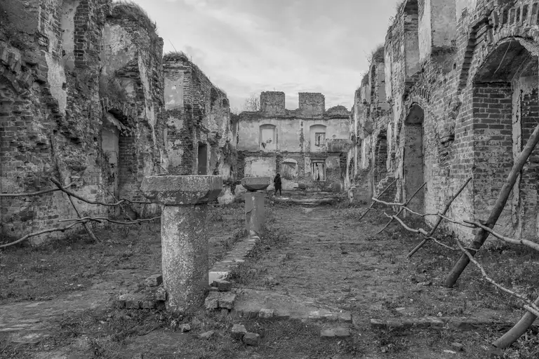 Brandenburg Castle—the ruined remains of a castle built by the Teutonic Order in the village of Ushakovo (formerly Brandenburg until 1946) in the Kaliningrad Oblast.  Photo by Oleg Klimov