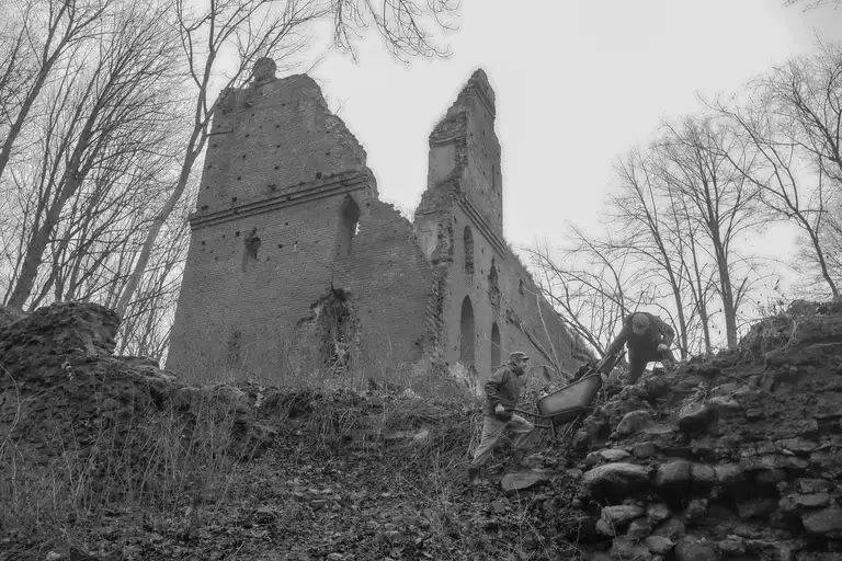 The ruins of Balga Castle, Kaliningrad Region Built by the Teutonic Order in the thirteenth century and later scarred by later wars. Photo by Oleg Klimov