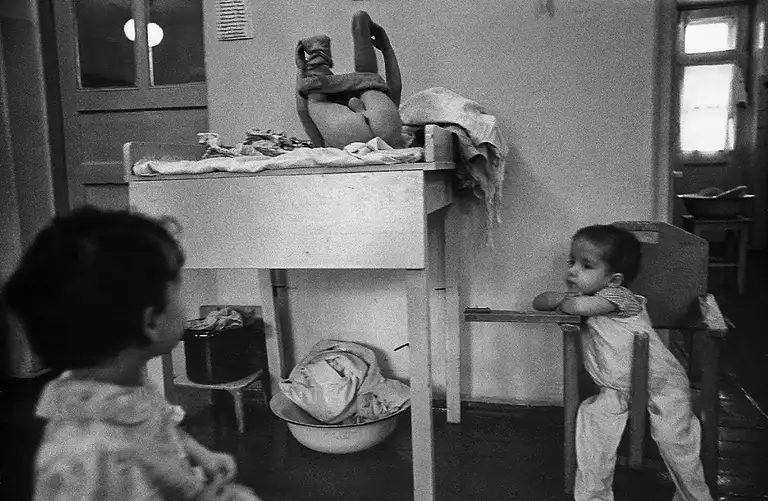 Specialized Children's Home No. 2, which houses children with congenital malformations, postpartum injuries, and those who, according to doctors, cannot live among ordinary children. St. Michurina. Novokuznetsk. Kemerovo region. Kuzbass. Siberia. 22.05. 1981 Photo Vladimir Sokolaev/Liberty SU Archive