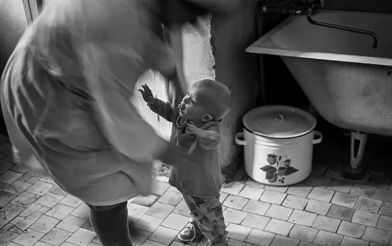 Specialized Children's Home No. 2, which houses children with congenital malformations, postpartum injuries, and those who, according to doctors, cannot live among ordinary children. St. Michurina. Novokuznetsk. Kemerovo region. Kuzbass. Siberia. 27.05. 1981 Photo Vladimir Sokolaev/Liberty SU Archive