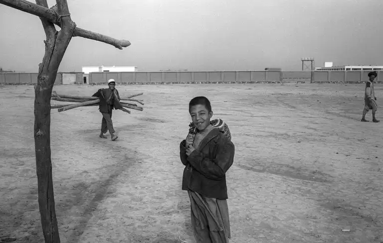 A local boys. The beginning of Operation Enduring Freedom in Northern Afghanistan, October, 2001. Photo by Oleg Klimov