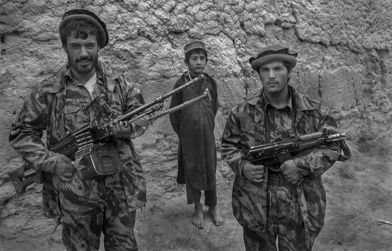The border between the Northern Alliance and the Taliban. The beginning of Operation Enduring Freedom in Northern Afghanistan, October, 2001. Photo by Oleg Klimov