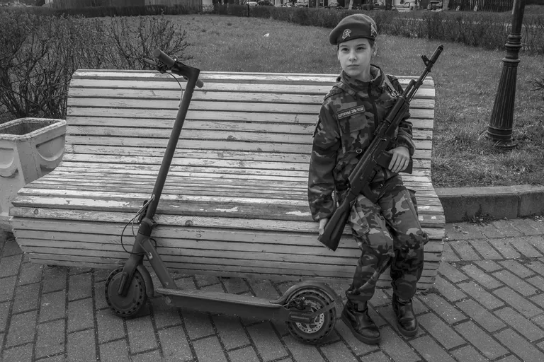 Before a “Yunarmiya” parade (a state-run youth military-patriotic movement) in Yaroslavl. Russia’s Golden Ring, May 2026. Photo © Oleg Klimov for Panos Pictures.
