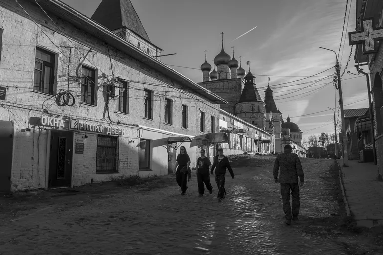 On the streets of the small but historic town of Borisoglebsk, Russia’s Golden Ring, May 2026. Photo © Oleg Klimov for Panos Pictures.