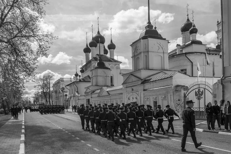 Victory Day Parade 2026. Yaroslavl, Russia’s Golden Ring, May 2026. Photo © Oleg Klimov for Panos Pictures.