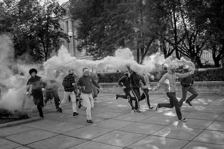 Fascist rally in St. Petersburg, Russia. Photo: Oleg Klimov