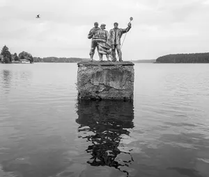 Monuments to Workers on Ocher Pond Perm Krai, the Urals, Russia. June 2026. Photo by Oleg Klimov.